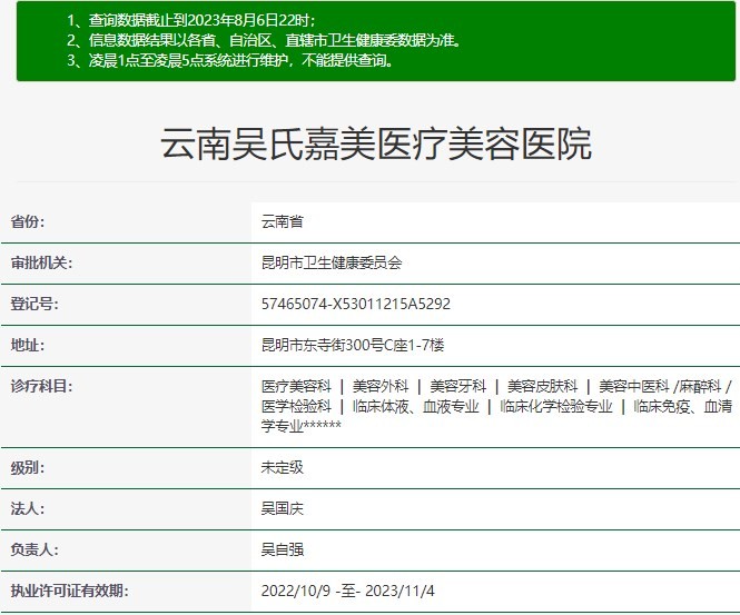 云南吴氏嘉美是正规医院吗？本地有名机构，医生经验足口碑稳